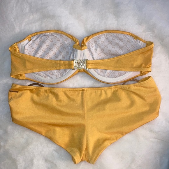 NWOT VS Swimsuit- Yellow w/Gold Detail 36B S - Picture 5 of 9